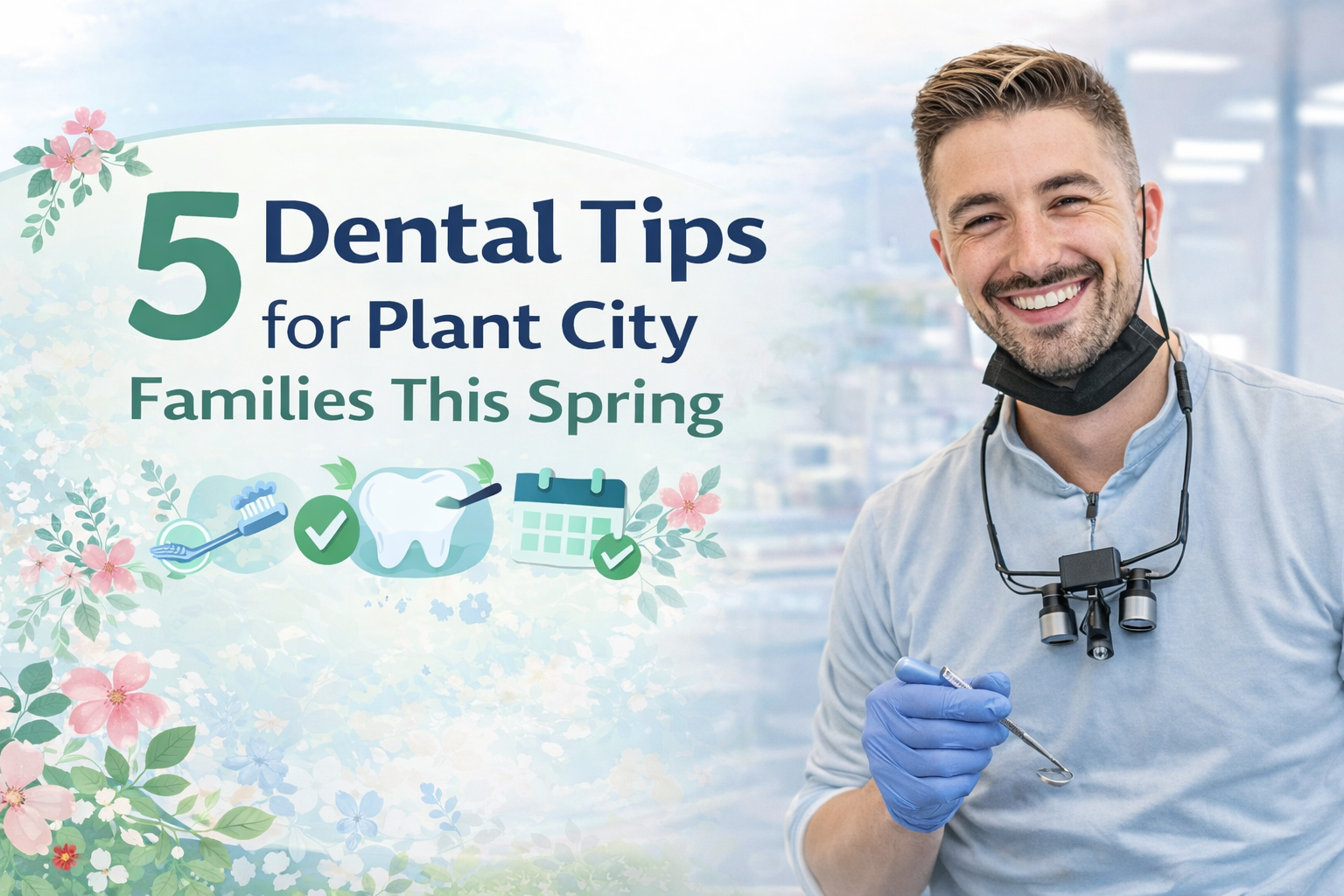 Dentist in Plant City FL — Dr. Joshua M. Ferraro shares 5 spring dental health tips for families in Plant City, Walden Lake, and Hopewell Gardens at Horizon Dental Designs